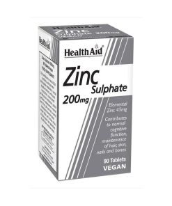 health aid zinc sulphate 200mg tabs 90's