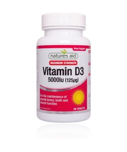natures aid vitamin d3 5000iu (125ug) vegetarian 60's nett