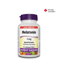 webber naturals melatonin 3mg quick dissolving tabs 90's