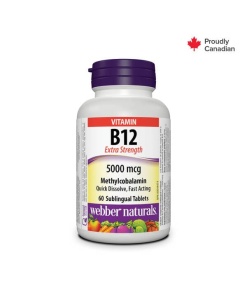 webber naturals b12 methylcobalamin 5000mcg sublingual tabs 60's